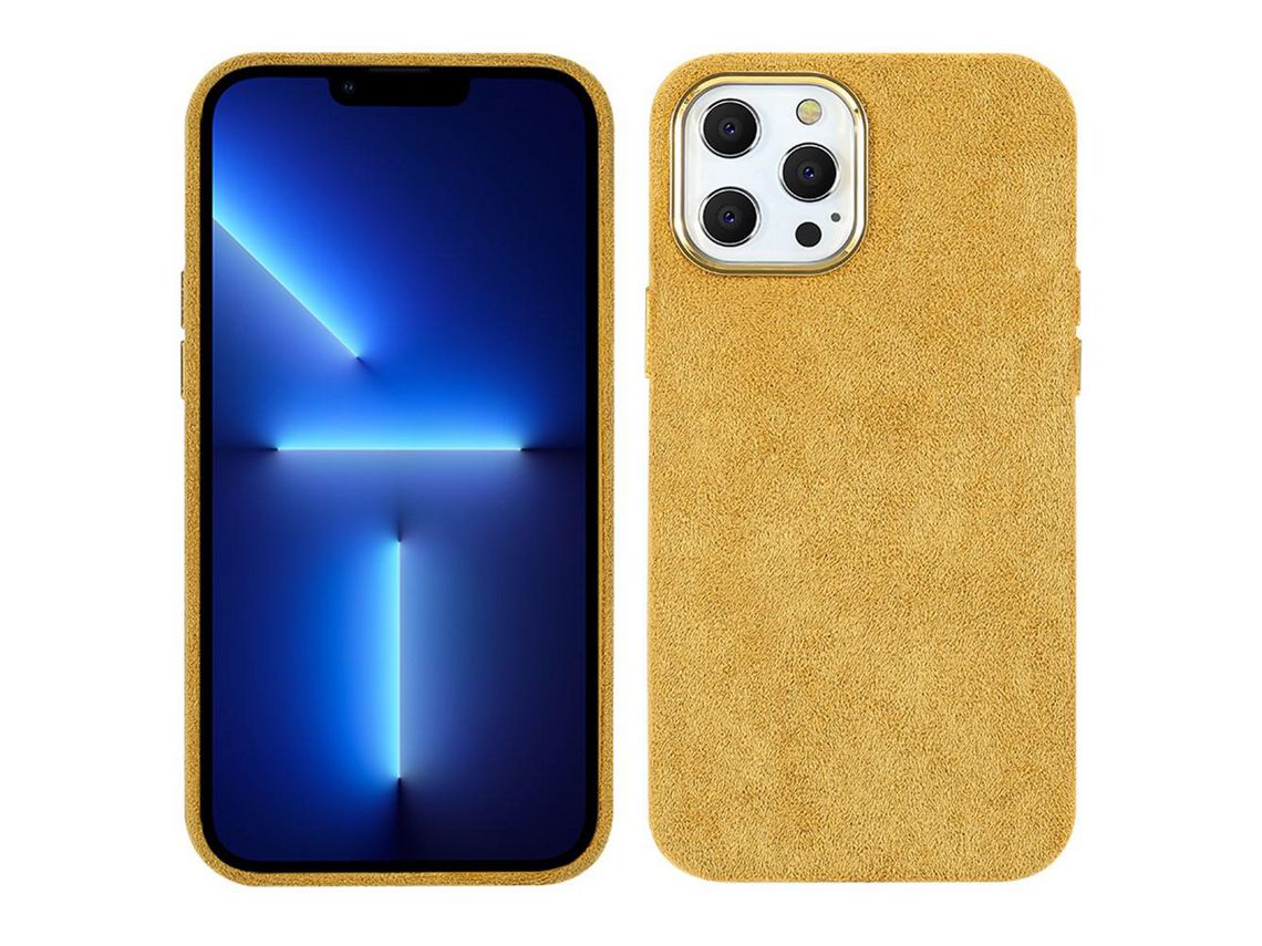 Capa TPU + PU amarelo para iPhone 13 Pro 6.1
