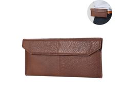 Capa de couro genuíno camada superior estilo envelope marrom para Apple iPhones within 7.2 es