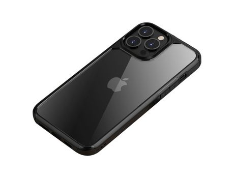 Capa TPU + acrílico IPAKY híbrido transparente de pelagem dupla preta para iPhone 13 Pro Max 6.7