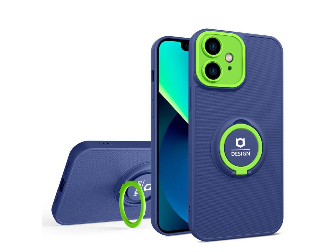 Capa TPU com muleta azul verde para iPhone 11 6.1