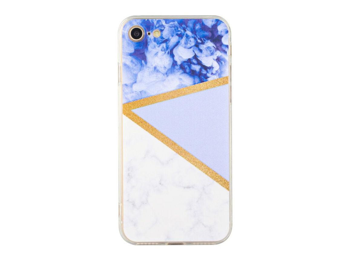 Capa TPU padrão de mármore, recortes precisos, câmera roxo para iPhone 7/8/SE (2nd Gen) 4.7