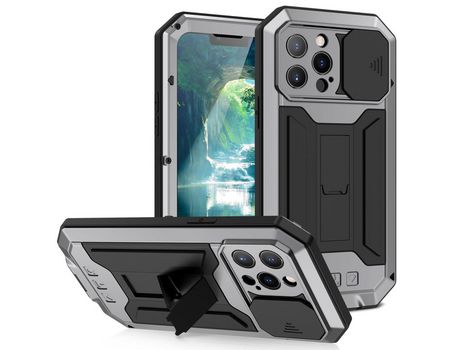 Capa TPU R-JUST com alça de prata para iPhone 13 Pro Max 6.7