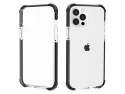 Capa de acrílico anti-queda, à prova de choque, claro claro/preto para iPhone 13 Pro Max 6.7