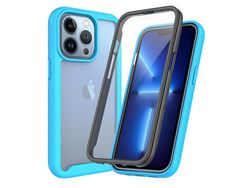 Capa TPU versátil, híbrido azul claro para iPhone 13 Pro 6.1