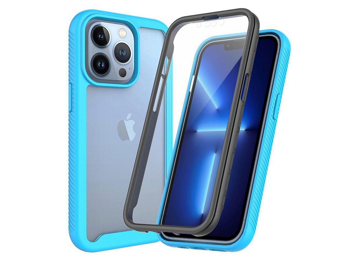 Capa TPU versátil, híbrido azul claro para iPhone 13 Pro 6.1