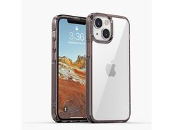 Capa TPU cristalino, anti-queda, preto transparente requintado para iPhone 13 mini 5.4