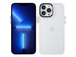 Capa TPU + acrílico com proteção da lente da câmera transparente para iPhone 13 Pro Max 6.7