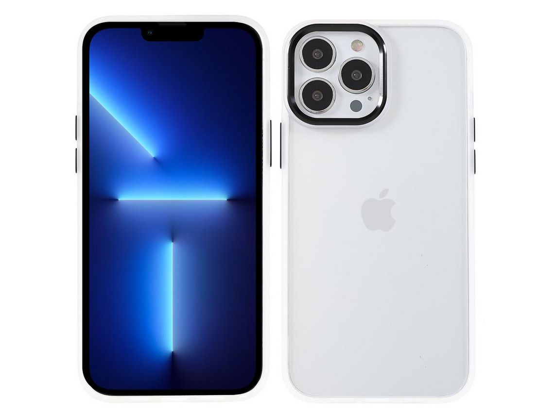 Capa TPU + acrílico com proteção da lente da câmera transparente para iPhone 13 Pro Max 6.7