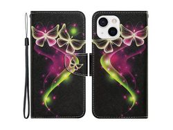 Capa PU + TPU borboleta de fada para iPhone 13 mini 5.4