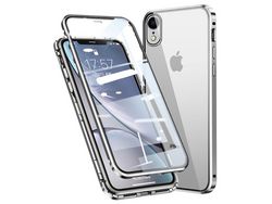 Capa de metal caixilho de montagem de revestimento magnético completo dinheiro para Apple iPhone XR 6.1