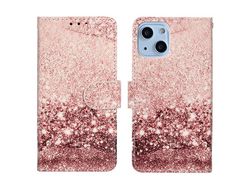 Capa PU + TPU Rosa ouro para iPhone 13 mini 5.4