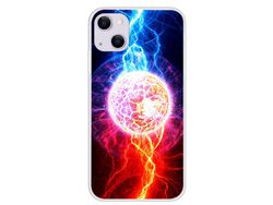 Capa TPU espaço cósmico, trava-queda, relâmpago de bola para iPhone 13 6.1