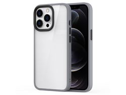 Capa TPU anti-riscos, cinza híbrido para iPhone 13 Pro Max 6.7