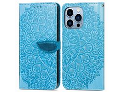 Capa PU + TPU com suporte, cor azul para iPhone 13 Pro Max 6.7