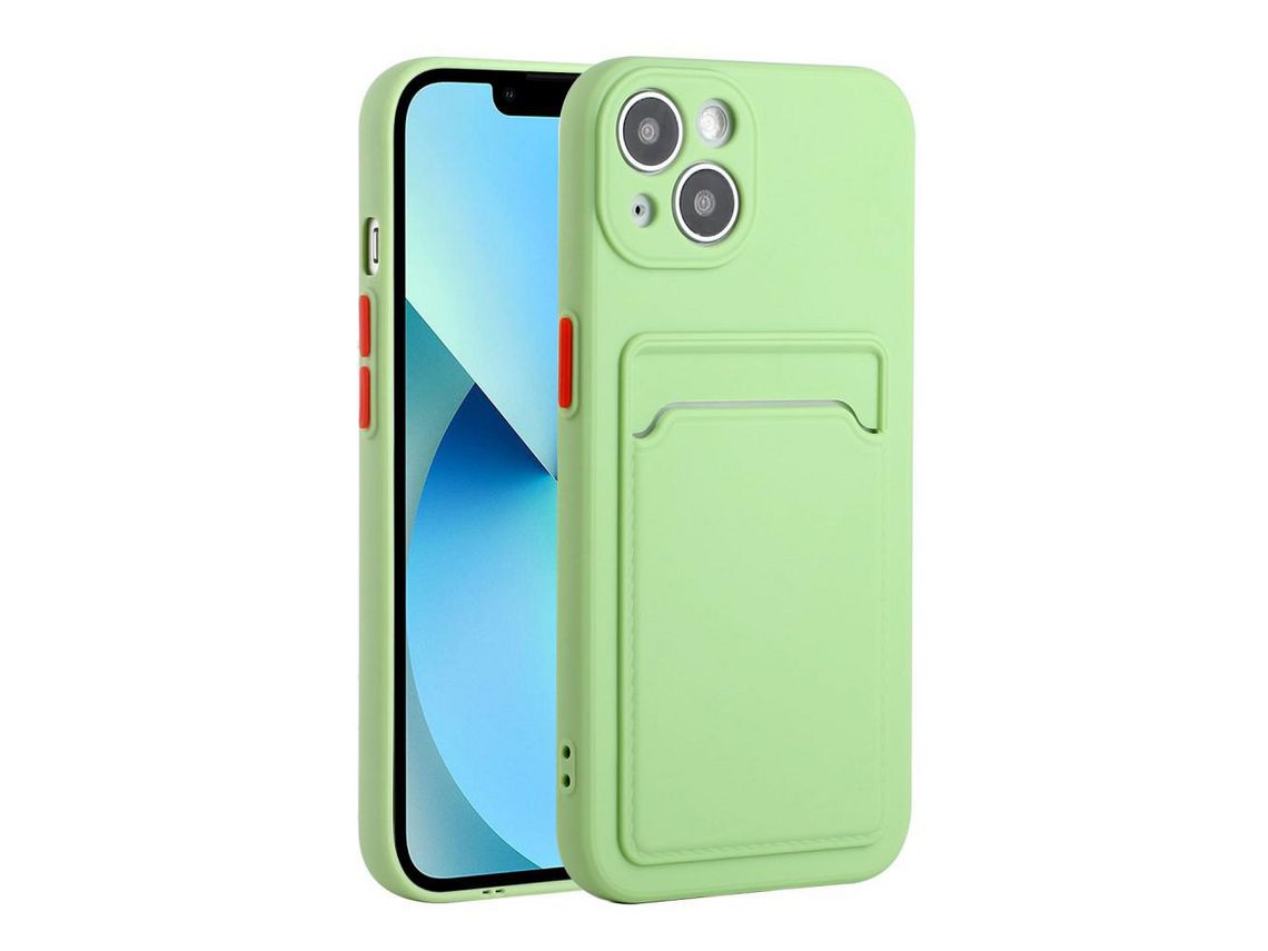 Capa TPU mangueira verde claro para iPhone 13 6.1