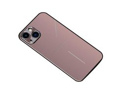 Capa TPU R-JUST padrão de três linhas, à prova d'água, anti-riscos rosa para iPhone 13 6.1