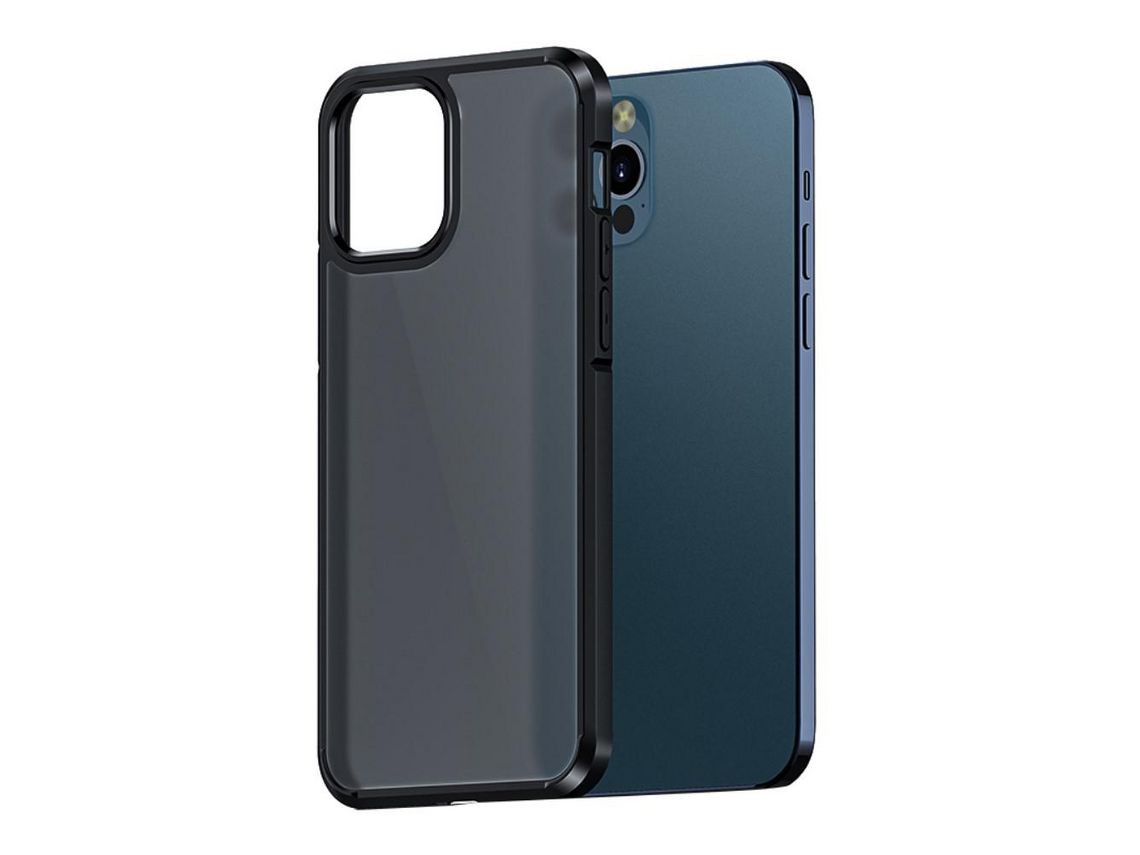 Capa TPU proteção contra queda preta para iPhone 12/12 Pro 6.1