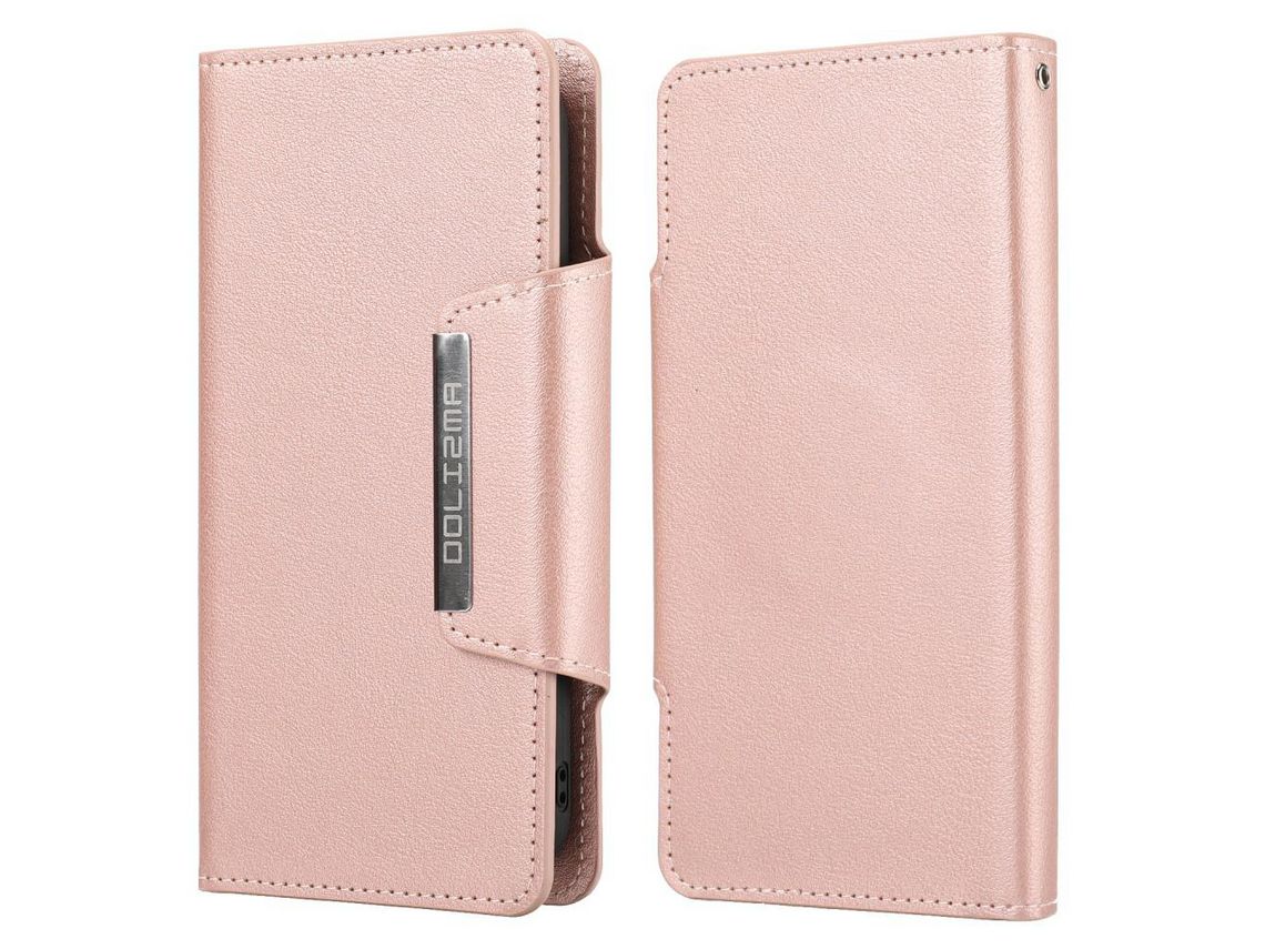 Capa PU + TPU ultrafino, ouro rosa à prova de choque para iPhone 13 Pro Max 6.7