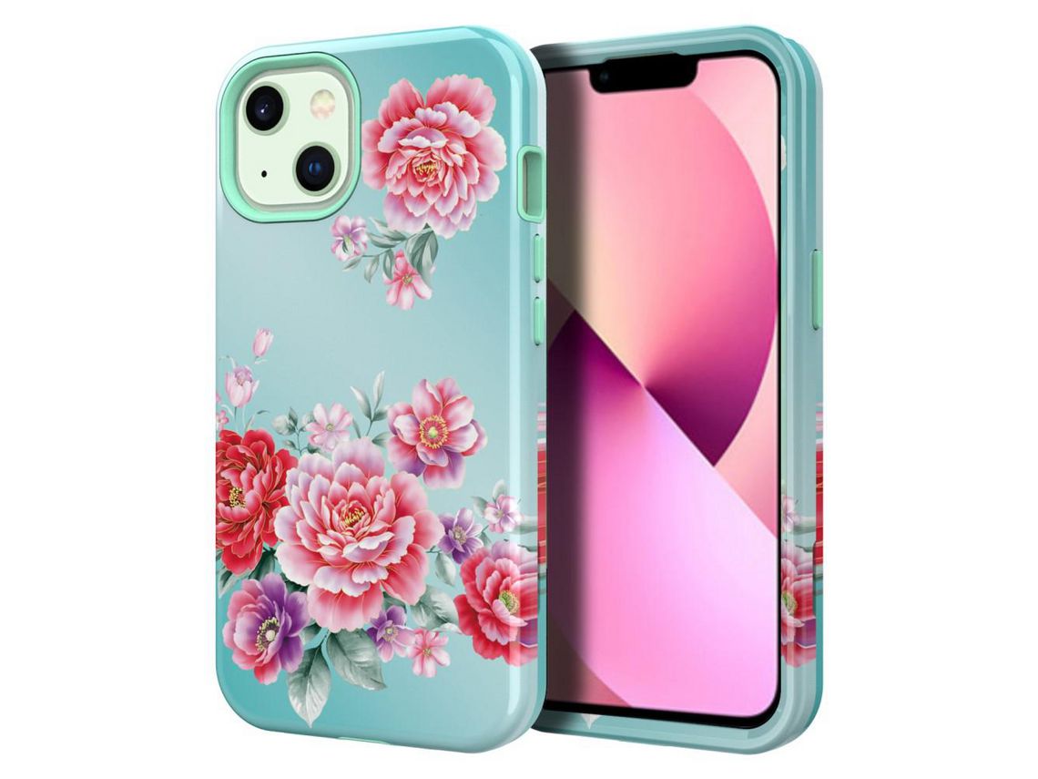 Capa TPU padrão de transferência de água, anti-riscos, à prova de choque estilo L para iPhone 13 6.1