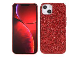Capa TPU galvanizado, anti-riscos vermelho para iPhone 13 6.1