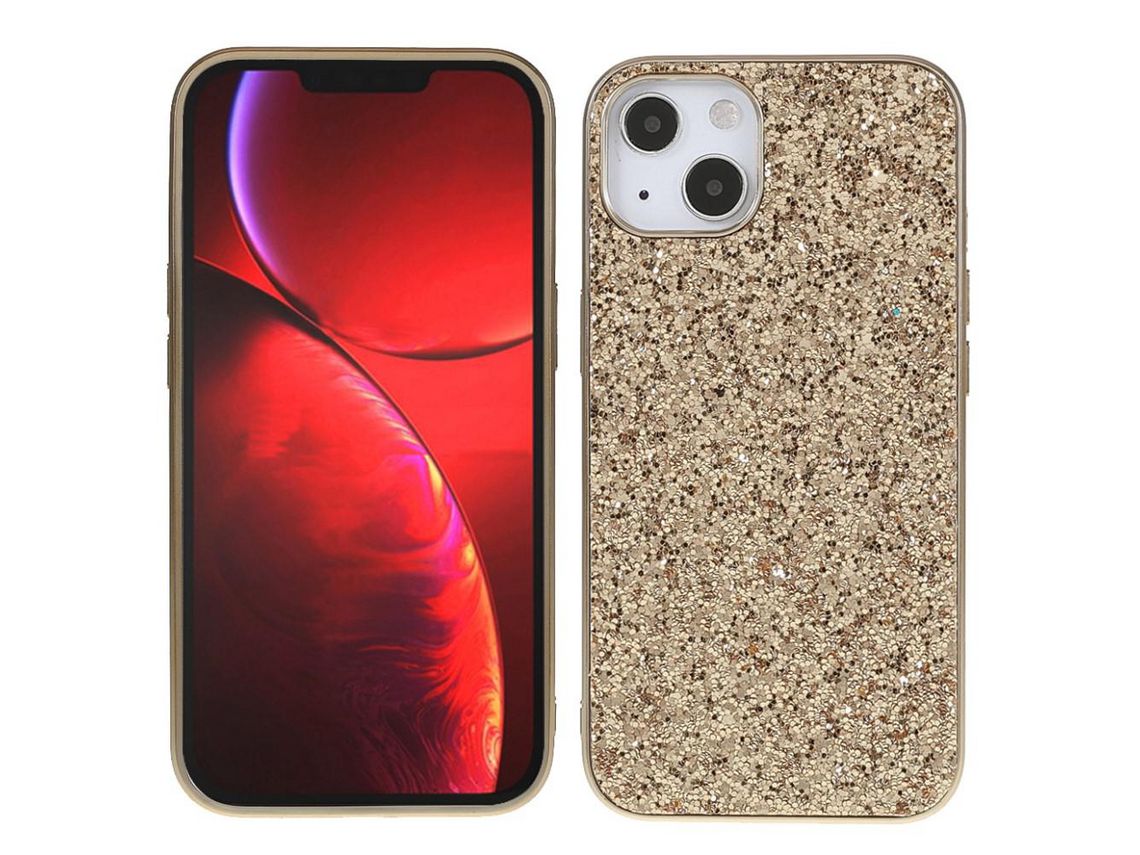Capa TPU galvanizado, ouro anti-riscos para iPhone 13 6.1