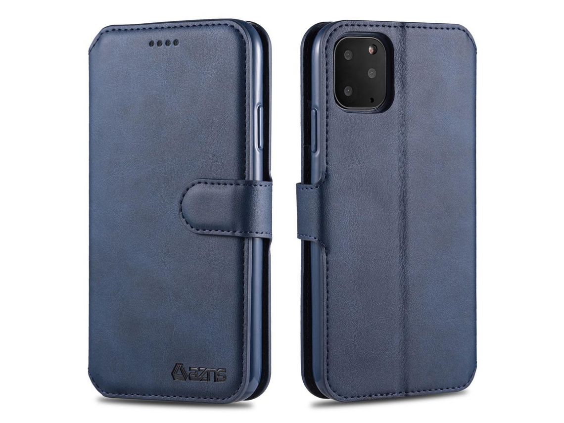 Capa PU com apoio azul para Apple iPhone 12 5.4