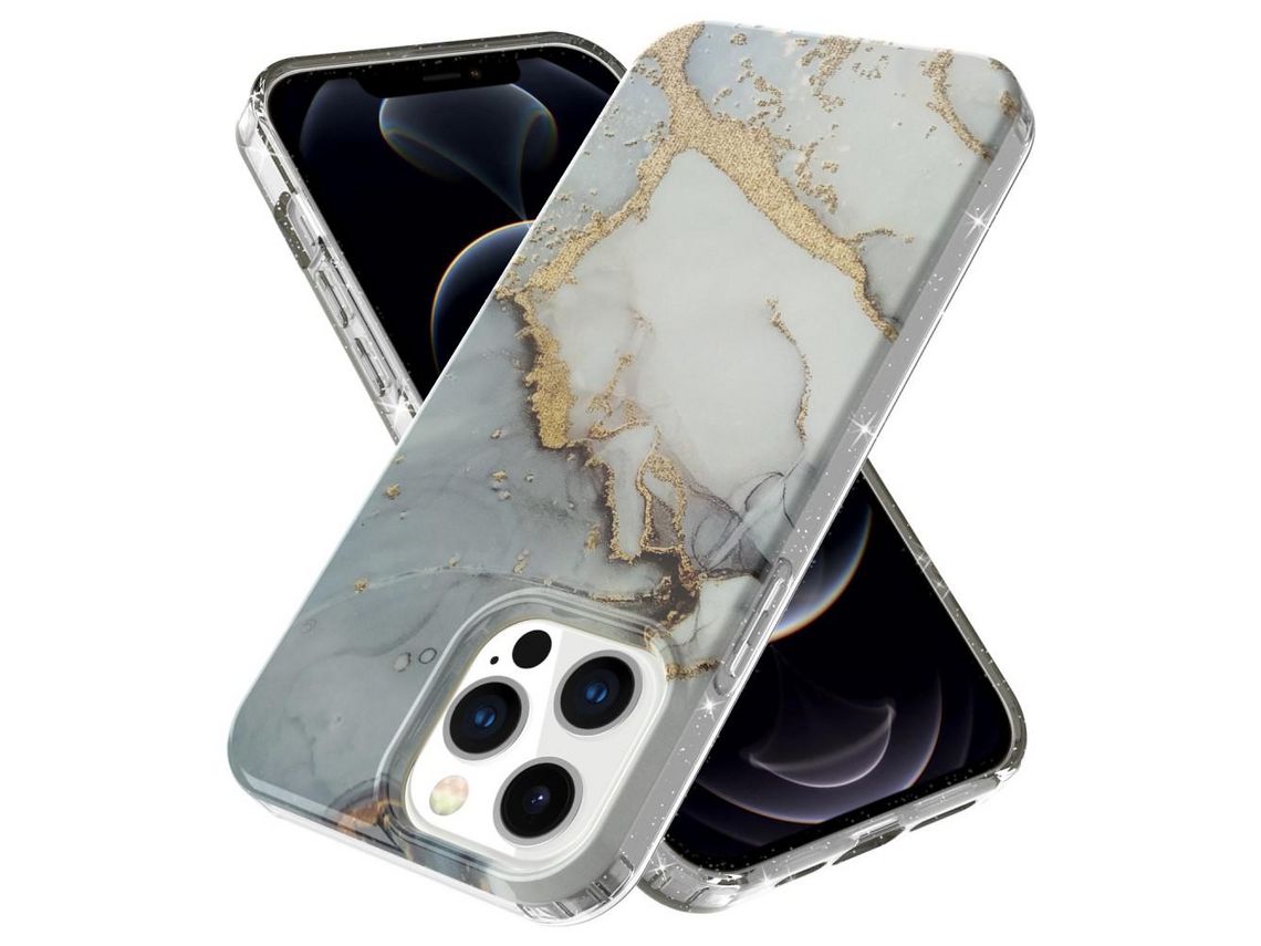 Capa TPU Padrão de mármore estilo F para iPhone 13 Pro Max 6.7
