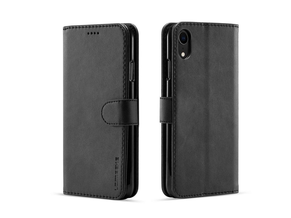 Capa PU preto para Apple iPhone XR 6.1