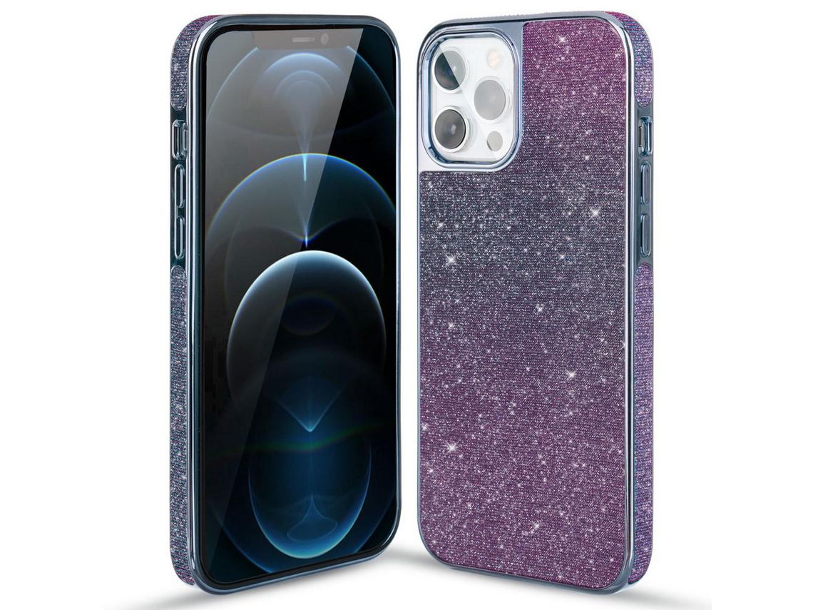 Capa TPU KINGXBAR brilho azul para iPhone 12/12 Pro