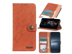 Capa PU estilo vintage com apoio marrom para Apple iPhone 12 Pro/12 Max 6.1