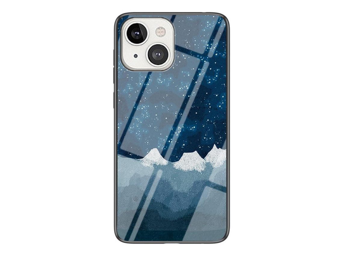 Capa TPU 3D céu estrelado textura suave xadrez anti-riscos estrela lou para iPhone 13 6.1