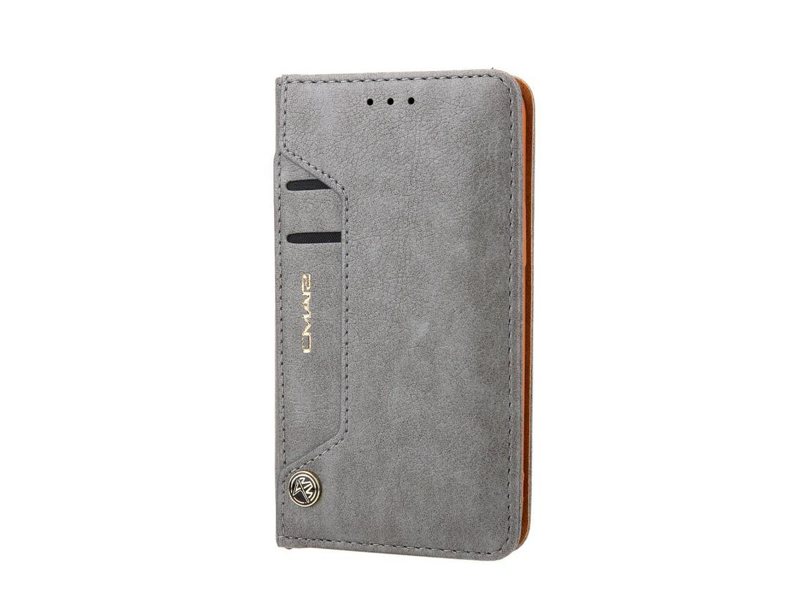 Capa PU com apoio cinza para Apple iPhone 12 Mini
