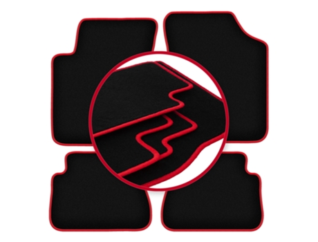 Carlux Red Car Carpets Para Kia Picanto I Hatchback Wielganizator (2003 2011)