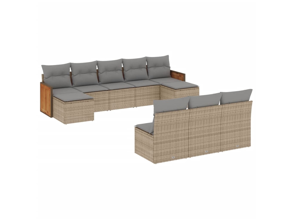 Garden Sofa Set, Garden Sofa Sets Vidaxl Bege Rattan / Vime (n/a)