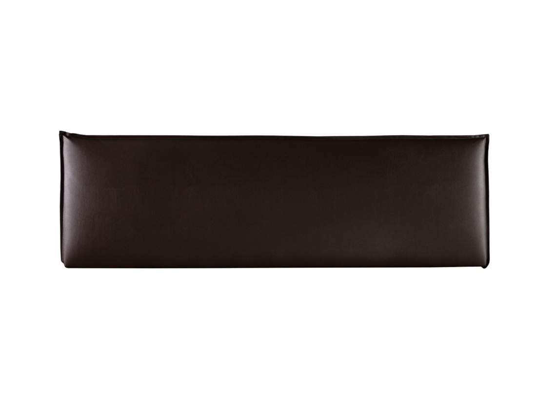 Cabeceira estofada AGORA para Cama 150 Couro Chocolate ( 160 x 50 x 7 cm)