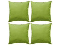Conjunto De 4 Almofadas/travesseiros Decorativos Para Jardim 45 X 45 Cm Verde Maçã Dec020091