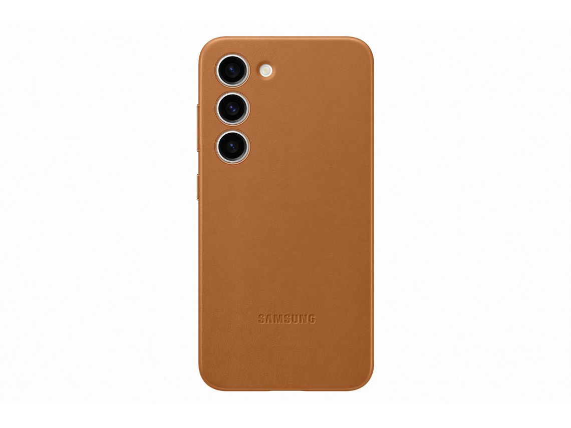 Capa de Pele SAMSUNG Galaxy S23 Laranja