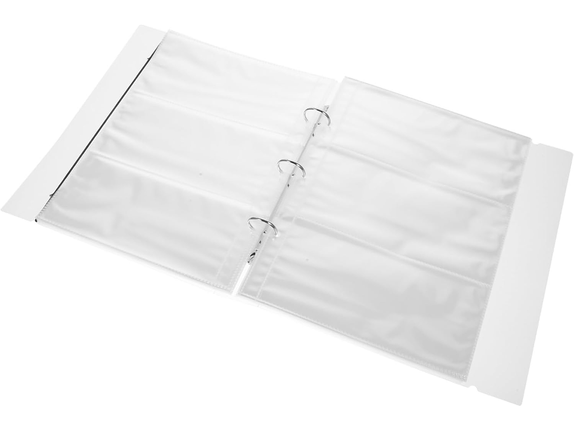 Álbum Fotos Folhas Soltas 30 Páginas 3 Bolsos Página Resistente Pvc Fosco Organizador Colecionadores Shows GOKOCO