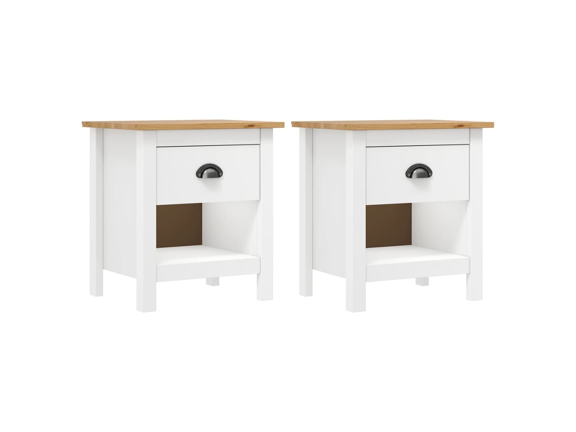 Bedside Cabinet, Bedside Cabinets Vidaxl Branco Madeira De Pinho (n/a)