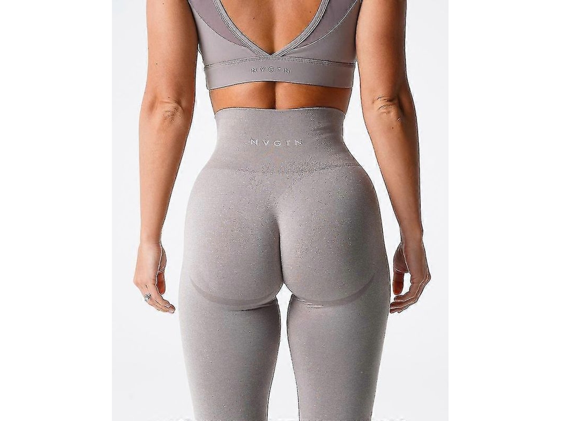 _calcinha Legging Nvgtn Speckled Sem Costura Spandex Mulher Soft Academia Alto Cintura