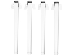 Operitacx Conjunto De 4 Pés Mesa Dobráveis Em Metal, Com Altura Ajustável E Fácil Instalação, Para Laptop, Cama, Mesas E