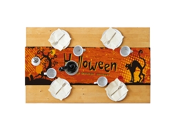KOFIHETY Passadeira Para Mesa De Halloween 72 Polegadas, Abóboras Trick Or Treat Em Lona, Decoração De Festa Com Xales Para Cômoda, Sala De Jantar E Home Decor