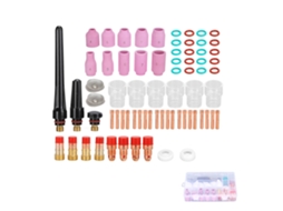 Kit De Acessórios Para Soldadura Tig Com 71 Peças: Bico Cerâmico E Copo De Vidro Para Wp‑17/18/26