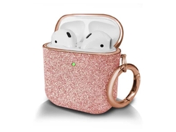 Capa Zruxe Para Airpods 1/2 Eletroplastada Resistente (dourado Rosé)