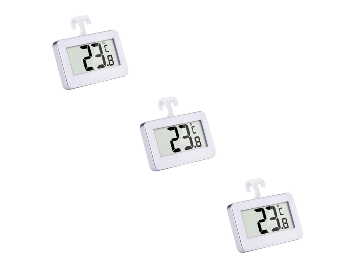 Termômetro Digital Para Geladeira Aboofan, 3 Peças, À Prova D Água, Branco