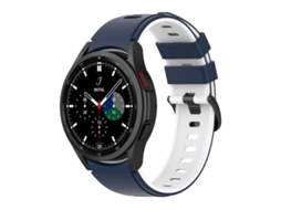 Bracelete Silicone para Samsung Galaxy Watch 5 Pro / Watch 5 Duas Cores Azul Meia noite Branco XIAOMOYU (45mm)