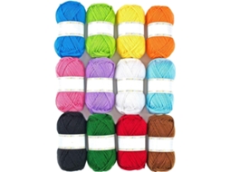 Lurelia Fio Tricô Macio Colorido Lavável Acrílico 12 Peças 50g Cores Para Crochê