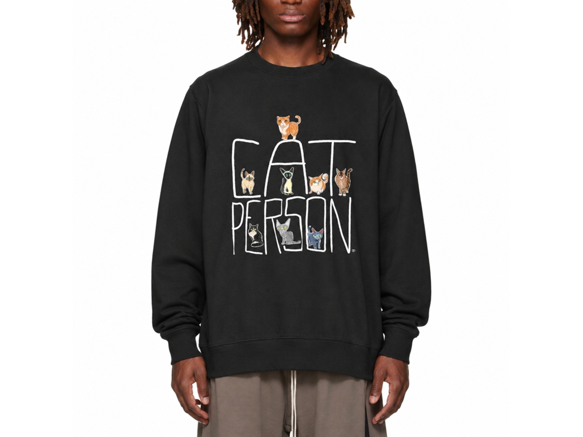 Rockinstone Pet Person By Drunkdrawn Black Sweatshirt Unique Designer Style