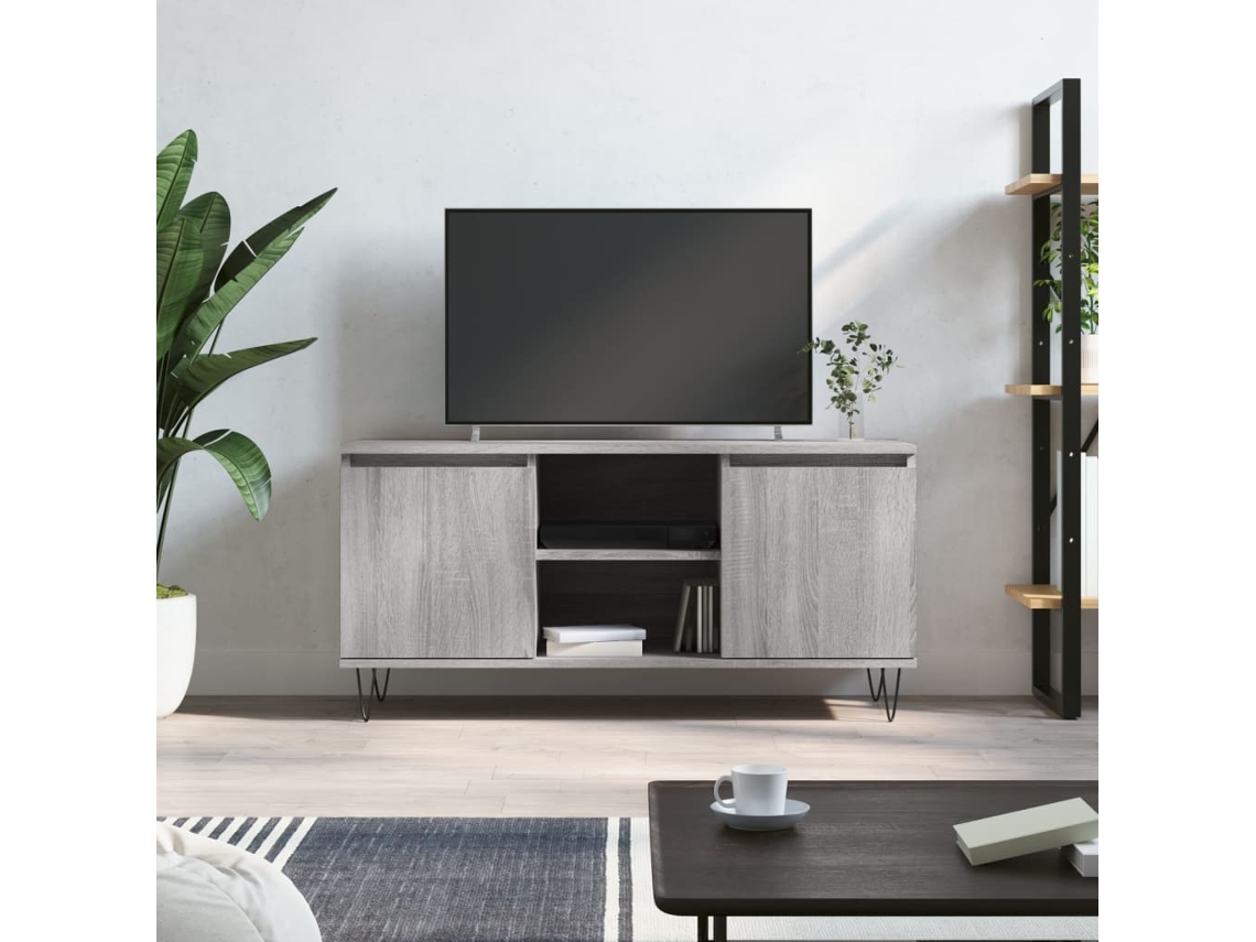 Vidaxl Móvel De Tv 104x35x50 Cm Derivados De Madeira Cinzento Sonoma