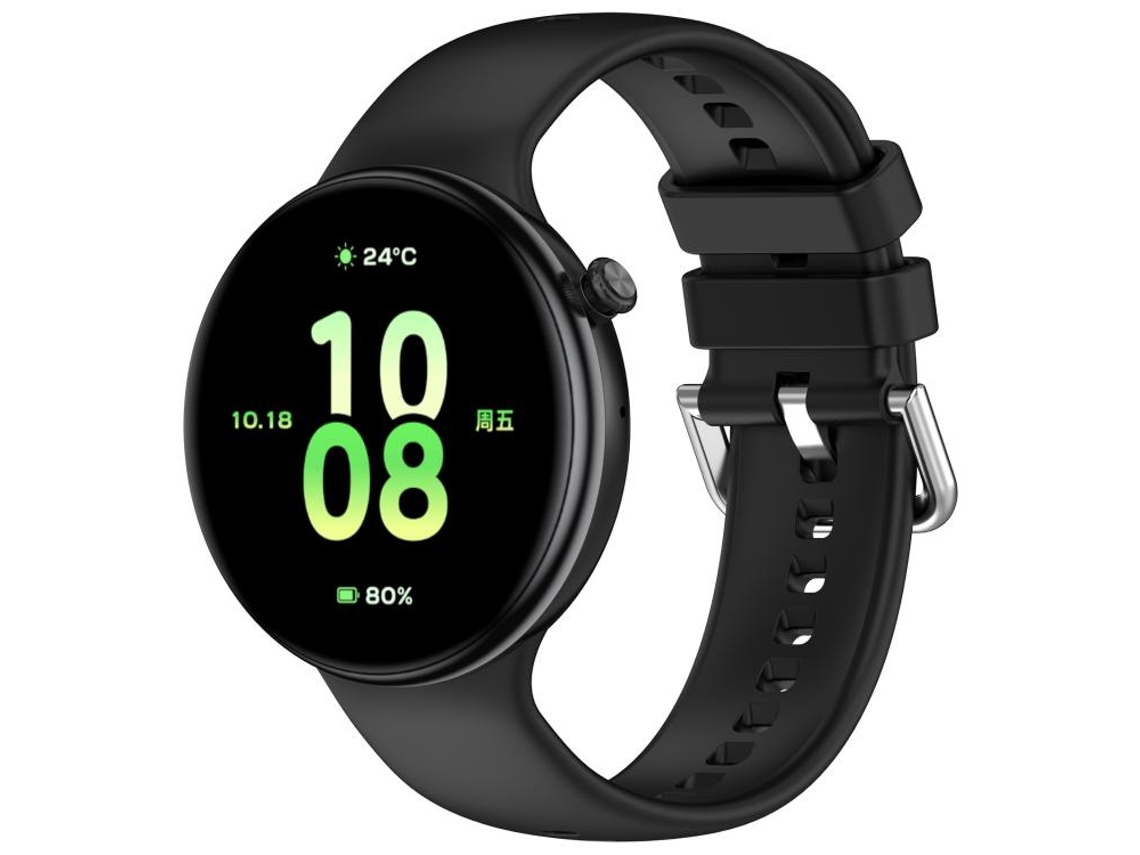 Bracelete para Honor Watch Fit Silicone Cor Sólida Fivela Prateada Preta XIAOMOYU